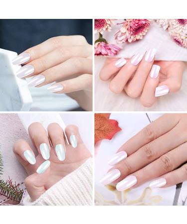Artdone Chrome Nail Powder Kit - Metallic Mirror Effect Pigment for Gel Polish Nail Art - 4pcs White Chrome Powder Set - Buy Online on SooperMarket.com
