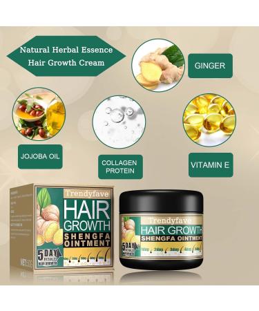 Trendyfave Ginger Hair Growth Cream Hair Cream for Hair Regrowth Natural Herbal Ginger Extract Hair Serum Nourishing Scalp Hair Care Hair Boost Cream for Thinning/Balding/Repairs Hair Follicles - Buy Online on SooperMarket.com