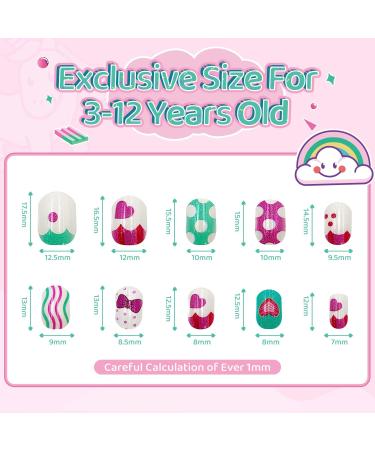 144Pcs Kids Press on Nails Set - No Fading, Quick Stick On, Cute Pre-Glued Fake Nails for Girls - Perfect Christmas Gift for Children, Stars Design - Buy Online on SooperMarket.com