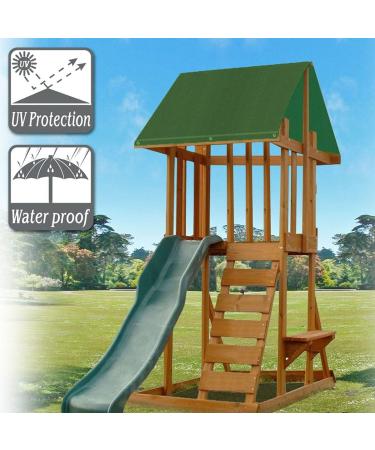 Serebii Playground Replacement Canopy | 52 x 89 Outdoor Swingset Shade | Waterproof Cover with UV Protection | Dark Green - Buy Online on SooperMarket.com