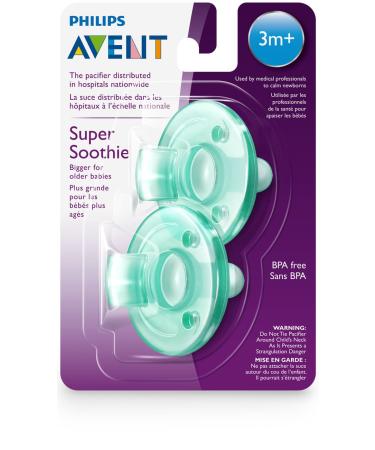 Philips Avent Super Soothie Pacifier Green 3+ months 2 Pack - SCF192/05 - Buy Online on SooperMarket.com