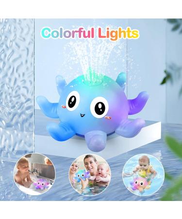 Bathly Octopus Baby Bath Toy - Light Up, Induction Spray Water, Gift for Kids - Blue - Buy Online on SooperMarket.com