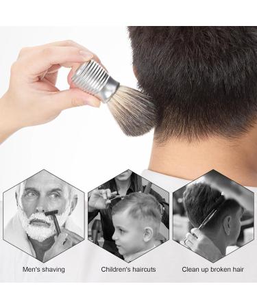 Razor Brush for Beard Care | Practical Hair & Beard Brush | Matt Silver Shaving Tool for Men - Buy Online on SooperMarket.com