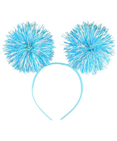 Tinsel Headband with Balls Kids Foil Strips Head Boppers Glitter Christmas Hair Band Performance Stage Cosplay Hair Accessories Head Boppers