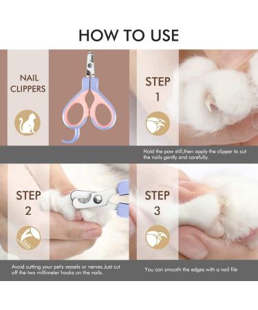 EooCoo Pets Nail Clippers with Safety Lock - S Pink+Purple - Buy Online on SooperMarket.com
