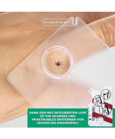 Linlinfa Tick Card for Humans - Easy-to-Wear Tick Removal Tool with Magnifying Glass for Travelers & Sports Enthusiasts | Quick Cleaning for Kids - Buy Online on SooperMarket.com