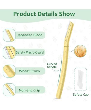 HEYMKGO Biodegradable Eyebrow Razor for Women - Easy Dermaplaning Tool for Exfoliating & Smoothing Face Hair - Buy Online on SooperMarket.com
