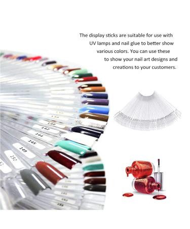 Pack of 50 Transparent Nail Polish Display Color Fields for Nail Studios - Perfect for Salon Organization - Buy Online on SooperMarket.com