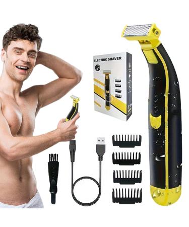 Electric Shaver for Men Wet and Dry Shower Facial Body Shavers Rotatable Full Body Waterproof Non-Slip USB Rechargeable 700mAh Travel Women Hair Removal Trimmer Beard Trimmer