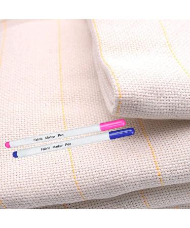 Y-Axis Monks Cloth with Marked Lines for Rugs Tufting Embroidery  Punch Needle Cloth  with 2 Fabric Marker Pens (5 x 8 Ft.)