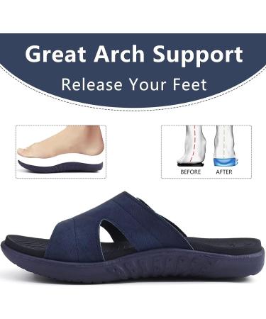KuaiLu Women's Orthotic Slides - Lightweight Athletic Sandals with Plantar Fasciitis Arch Support - Buy Online on SooperMarket.com