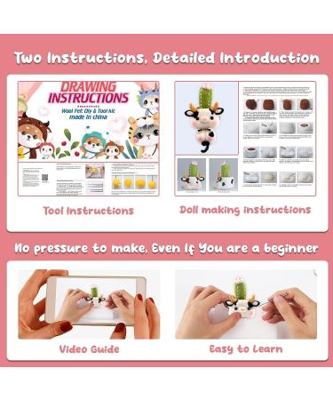 Needle Felting Starter Kit with Basic Felt Tools - DIY Crafts (Cows) - Buy Online on SooperMarket.com