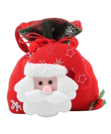 Anneome 1pc Christmas Bag Candy Chocolate Xmas Candy Pouch Practical Wrapping Bags 3d Cute Biscuit Bag