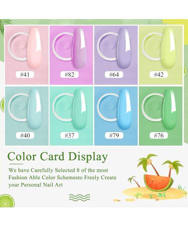 Summer Collection Fine Dipping Powder Kit - 8 Colors Set for Even & Smooth Finish | Nail Color System with Gel Polish Effect - Buy Online on SooperMarket.com