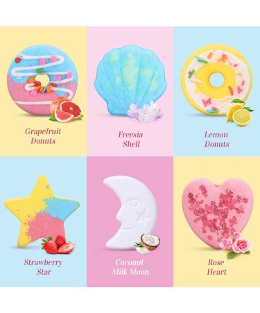 MAQUITA 6Pcs Handmade Shower Bath Bombs - Luxury Spa Kit for Girls, Beauty Gift Set for Christmas, Valentine's, Birthday, Mother's Day & Anniversary - Buy Online on SooperMarket.com