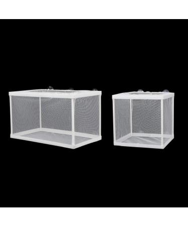 2 Pack Aquarium Fish Breeder Box Large Mesh Box Fry Nursery Net Box Baby Fish Separator Hatchery Fish Tank Divider for Baby Fishes Shrimp Guppy Clownfish Aggressive Fish
