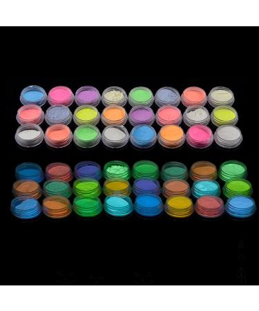 24 Pack Glow in The Dark Pigment Powder - Luminous Neon Colors for DIY Nail Art, Slime, Resin, Acrylic Paint - Non-Toxic Fluorescent UV Powder - Buy Online on SooperMarket.com
