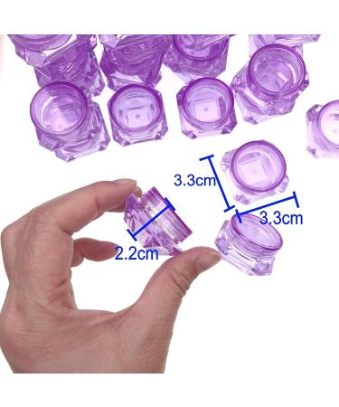 JZK 40 Pack of Purple Transparent 3ml Cosmetic Jars - Perfect for Creams Lip Balm & Travel - Buy Online on SooperMarket.com
