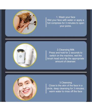 Electric Face Scrubber Exfoliation with Rotating Function 2 Speeds Waterproof Design Deep Cleansing and Exfoliation for Facial Care Perfect for Travel - Buy Online on SooperMarket.com
