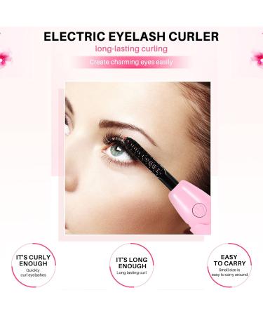 BYCUFF Electric Heated Eyelash Curler USB Charge Makeup Curling Kit Long Lasting Natural Eye Lash Curler - Buy Online on SooperMarket.com
