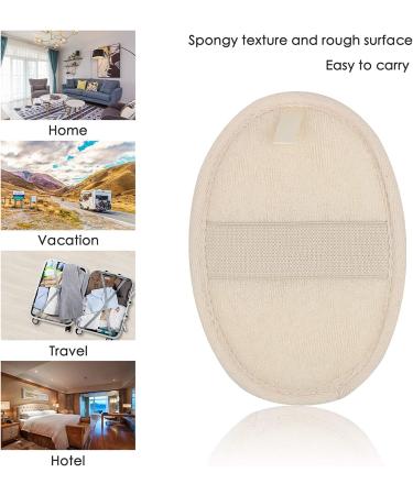 20 Pack Exfoliating Loofah Sponge Pads - 100% Natural Luffa & Terry Cloth Scrubber Body Glove for Men and Women - Ideal for Bath, Spa, and Shower - Buy Online on SooperMarket.com