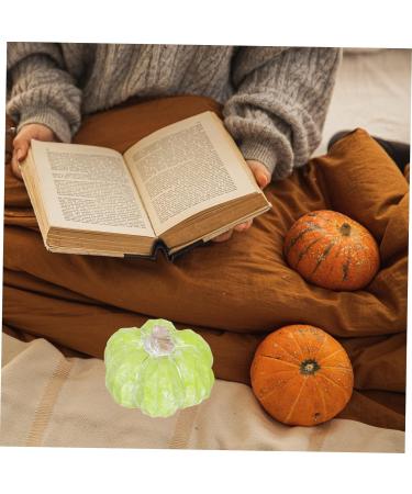 HOLIDYOYO 3pcs Pumpkin Decoration Autumn Rustic Pumpkin Desk Topper Figurines for Outdoors Fake Pumpkin Thanksgiving Day Pumpkin Ornament Decorative Pumpkin Ceramics Window Gift Greenx3pcs 13X13CMx3pcs - Buy Online on SooperMarket.com