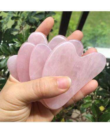 Natural Rose Quartz Gua Sha Massage Tool for Facial & Body - Crystal Scraping Board for SPA & Acupuncture Therapy - Buy Online on SooperMarket.com