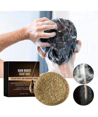 Anti Gray Hair Shampoo Men Gray Hair Reverse Bar Shampoos Reverse Gray Hair Reverse Bar Castor Oil for Gray Hair Coverage Hair Darkening Grey Reducing (1pc) - Buy Online on SooperMarket.com
