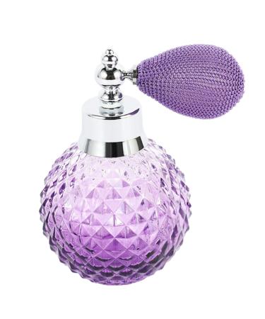 zabeto 110ML Vintage Crystal Perfume Bottle White Short Atomizer Refillable Glass