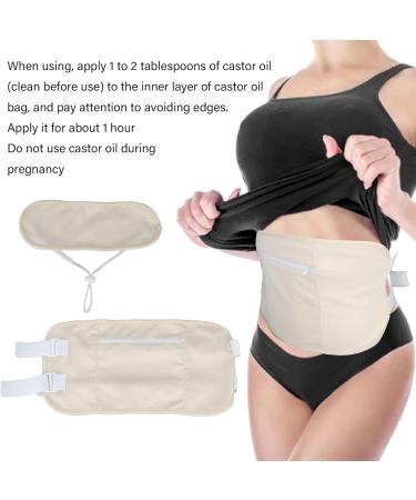 Buy Liebewh Castor Oil Pack | Reusable Belly & Neck Pack for Detox & Relief | Adjustable Belt for Liver Health Insomnia & Inflammation - Buy Online on SooperMarket.com