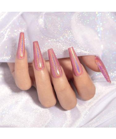 Holographic Mermaid Unicorn Glitter Gel Nail Polish - RAR73 (Rose Gold) | Spring and Summer Ready - Buy Online on SooperMarket.com