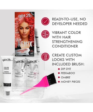 Got2b Color Remix 092 Radical Red - Customizable Semi-Permanent Hair Color for Vibrant Long-Lasting Results | Shop Internationally - Buy Online on SooperMarket.com