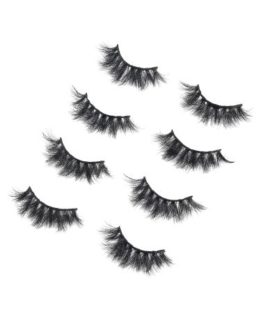 Buy 6D False Eyelashes - Fluffy Long & Dramatic Reusable Fake Eyelashes | Thick & Soft (4 Pairs) - International Shipping Available - Buy Online on SooperMarket.com