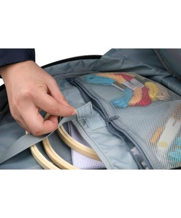 MIOKY Embroidery Bag for Cross Stitch Projects - Purple Travel Tote Organizer for Hoops, Floss, and Tools - Buy Online on SooperMarket.com