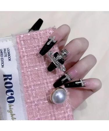 RUNRAYAY 40Pcs Cross Nail Charms Gold & Silver 3D Metal Retro Punk Nail Charms Cross Shape Nail Decoration for Women Girl Nail Art Decor - Buy Online on SooperMarket.com
