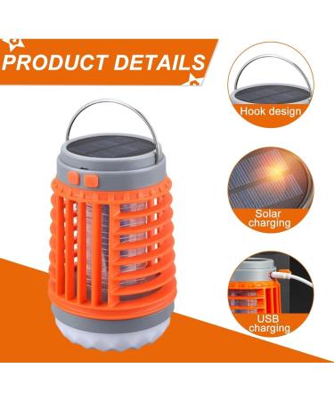 Electric Mosquito Killer Lamp Mosquito Lamp Mosquito Zapper Electric Fly Killer Electric Fly Zapper Household Use Indoor Outdoor Mosquito Trap Portable(Color:Orange) - Buy Online on SooperMarket.com