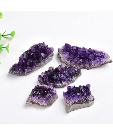 Natural Raw Amethyst Quartz Geode Druzy Purple Crystal Cluster Stones Specimen Crafts Home Decor Ornament 4-6cm Rocks (Size : 4-6cm) - Buy Online on SooperMarket.com