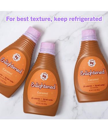 Enlightened Keto Caramel Syrup: Sugar-Free, Gluten-Free, Vegan, Kosher - 25 Calories, 1 Net Carb - Perfect Syrup for Ice Cream, Coffee, Pancakes - 15 oz (Pack of 1) - Buy Online on SooperMarket.com