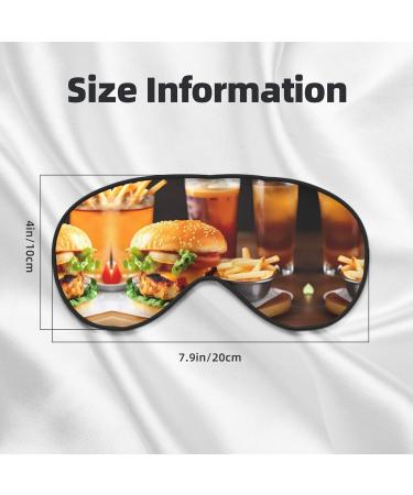 Chicken Leg Burger Sleep Mask - Adjustable & Breathable Eye Mask for Comfort | Fashionable International Shipping - Buy Online on SooperMarket.com