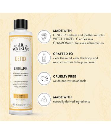J.R. Watkins Detox Bath Elixir Turmeric & Citron Liquid Soak - 6 oz (Pack of 2) - Buy Online on SooperMarket.com