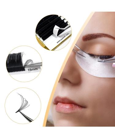 QUEWEL 0.05 C Curl 12mm Volume Eyelash Extensions - Self-Fanned Easy Fan Lashes for Enhanced Volume | International Shipping - Buy Online on SooperMarket.com