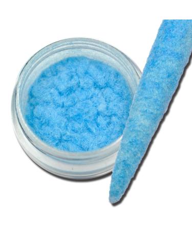 Velvet Plush Powder Pompom Look Powder Nailart Light Blue