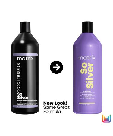 So Silver Purple Shampoo & Conditioner Set - 33.8 Fl Oz | Neutralizes Yellow Tones, Nourishes Hair | Blonde, Grey, Platinum, Bleached Hair | Color Treated | Packaging May Vary - Buy Online on SooperMarket.com