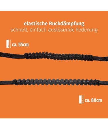 FLOXIK RUTICATIONS Elastic Slear for Medium-Sized Dogs | Bungee Leash Extension for Jogging Cycling & Walking - Black - Buy Online on SooperMarket.com