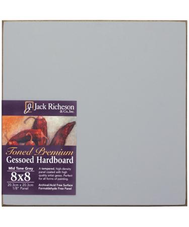 Jack Richeson Richeson Mid Grey Toned Gessoed 1/8 Hardboard 8x8