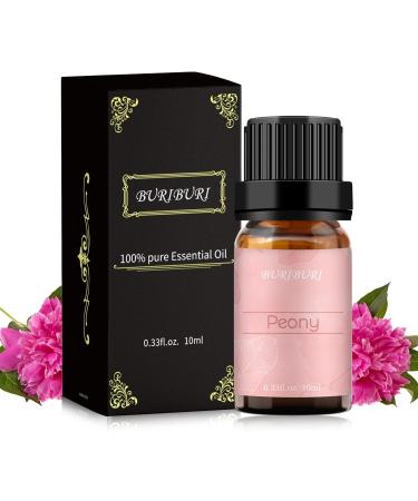 Peony Essential Oil 10ml - 100% Pure Organic Fragrance Oil for Aromatherapy, Diffuser, Candle Making, Soap Making - Brown Bottle - Pack of 1 - Buy Online on SooperMarket.com