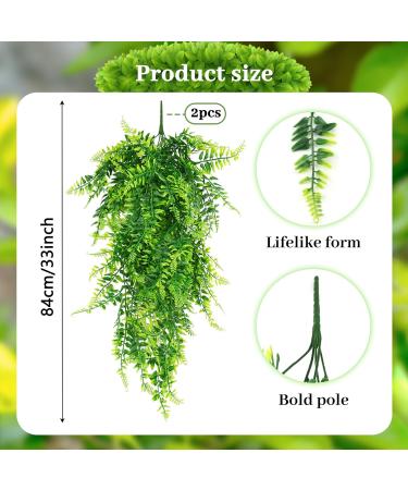 Quozuo 2-Pack Artificial Hanging Plant Terrarium Accessories | Ideal for Reptile Tanks & Home D cor - Perfect for Bearded Dragons Lizards Geckos & Snakes - Buy Online on SooperMarket.com