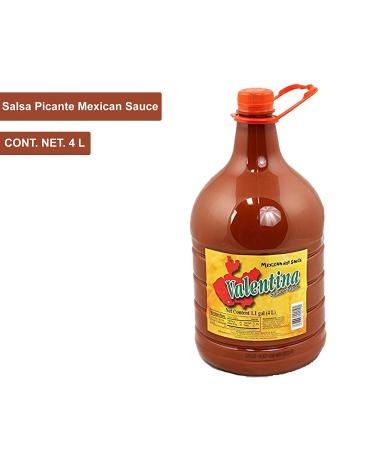 Valentina Mexican Hot Chile Sauce 4L (1.1 Gal) - Spicy Salsa Seasoning Salt Spice Mix for Chips & Snacks - 135.25 Fl Oz (1 Pack) - Buy Online on SooperMarket.com