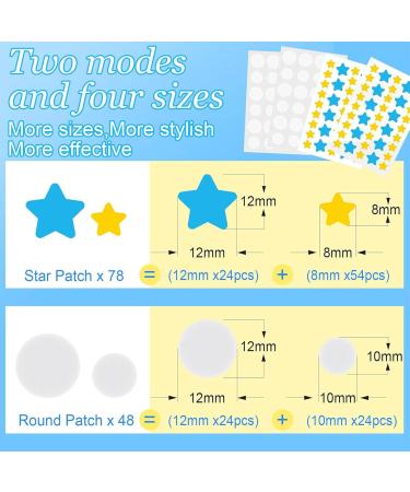 126 PCs Star-Shaped Pimple Patch Set | Hydrocolloid Tea Tree Oil & Salicylic Acid | Waterproof & Suitable for All Skin Types - Buy Online on SooperMarket.com