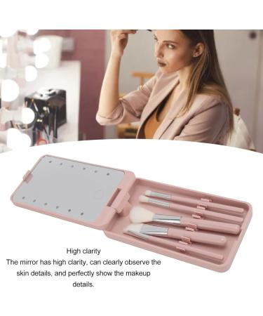 KKPLZZ Makeup Brush Set with Mirror Multifunctional Cosmetic Brushes Kit with Rotatable Foldable LED Mirror for Home Dormitory Travel - Buy Online on SooperMarket.com